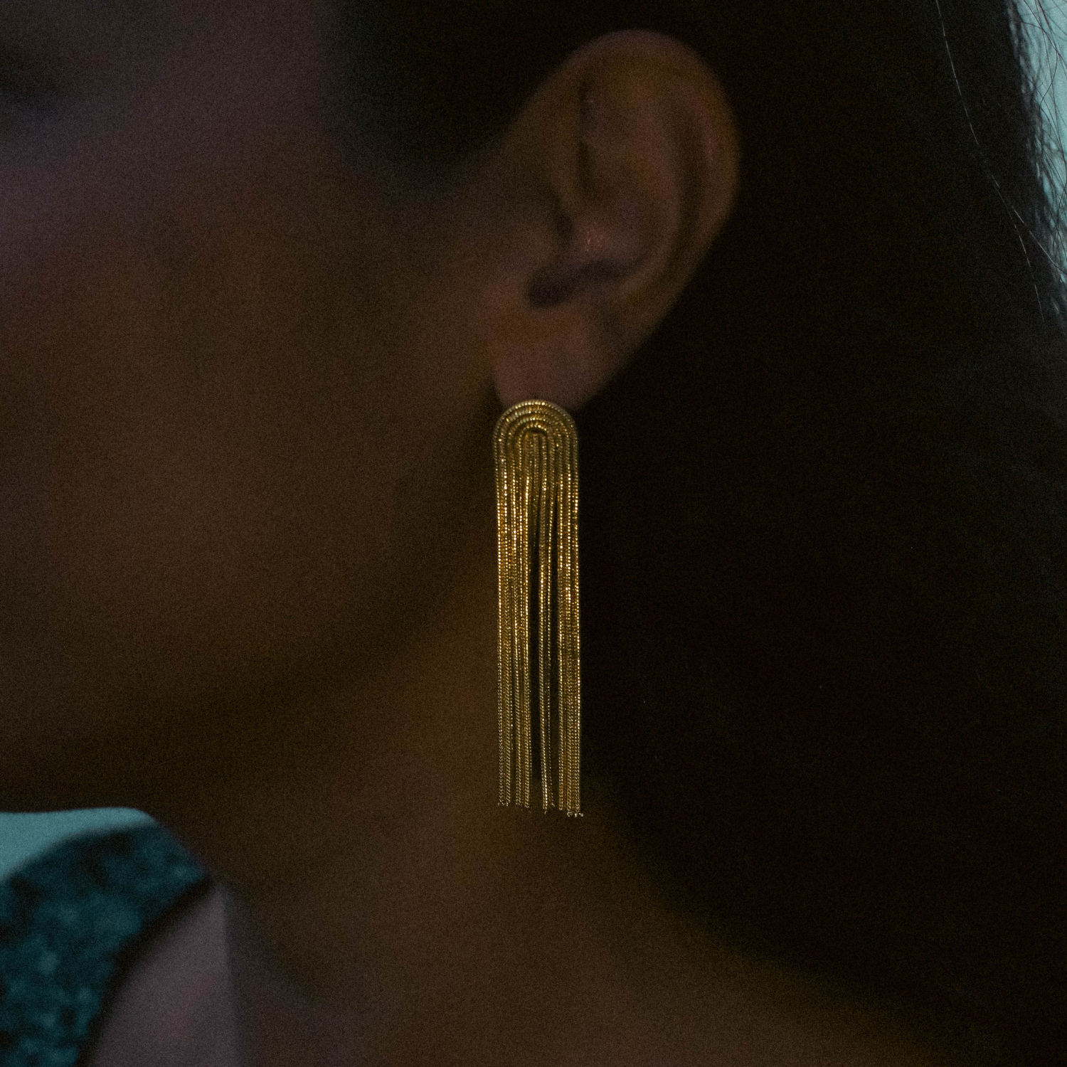 LYRA Gouden Fringe Oorbellen
