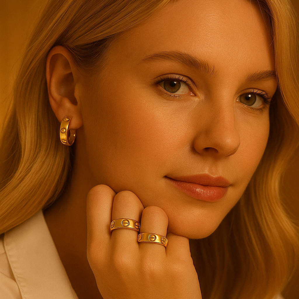 LOVE Golden Earrings