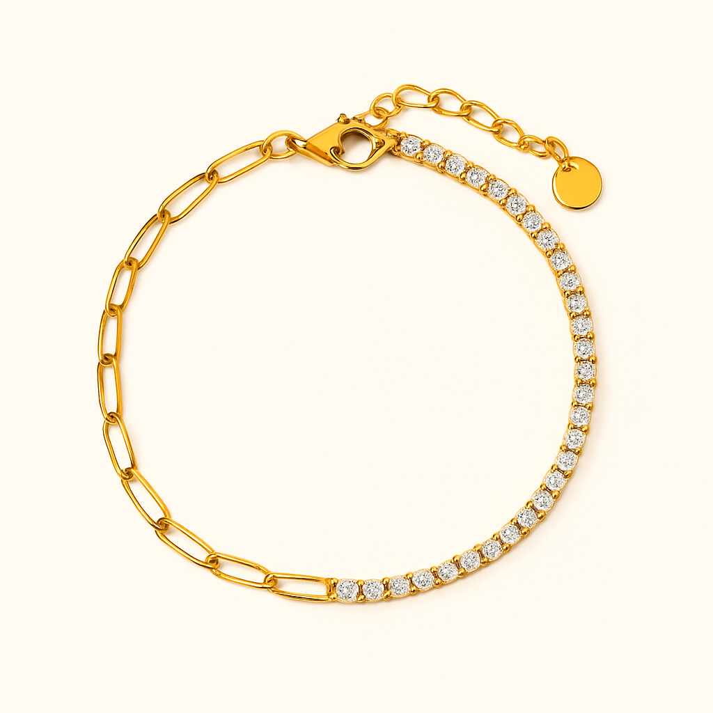 FAE Paperclip Tennis Bracelet