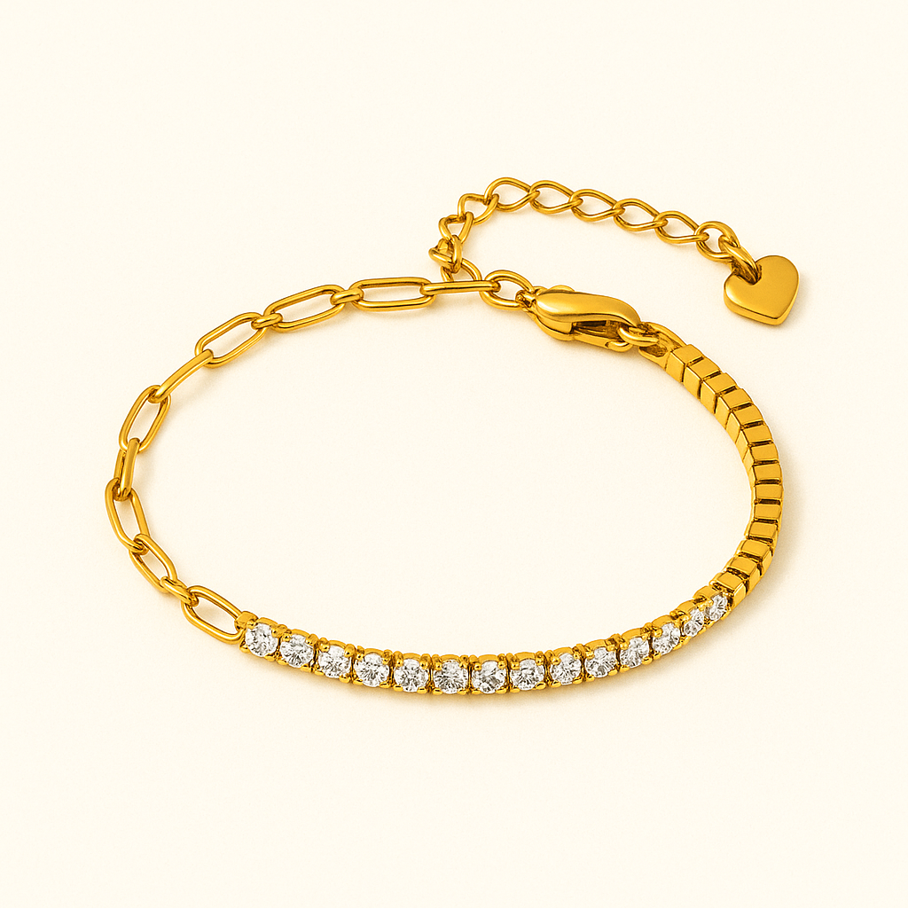FAE Paperclip Tennis Bracelet