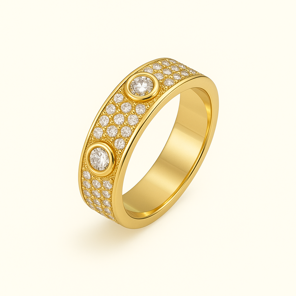 LOVE Ring with Zirconia