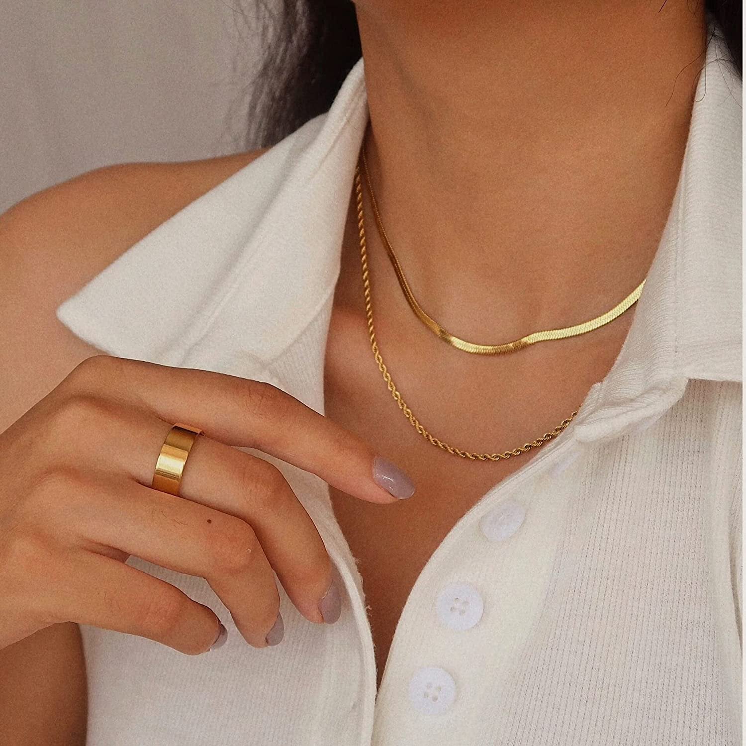 HAILEY Gelaagde Gouden Ketting