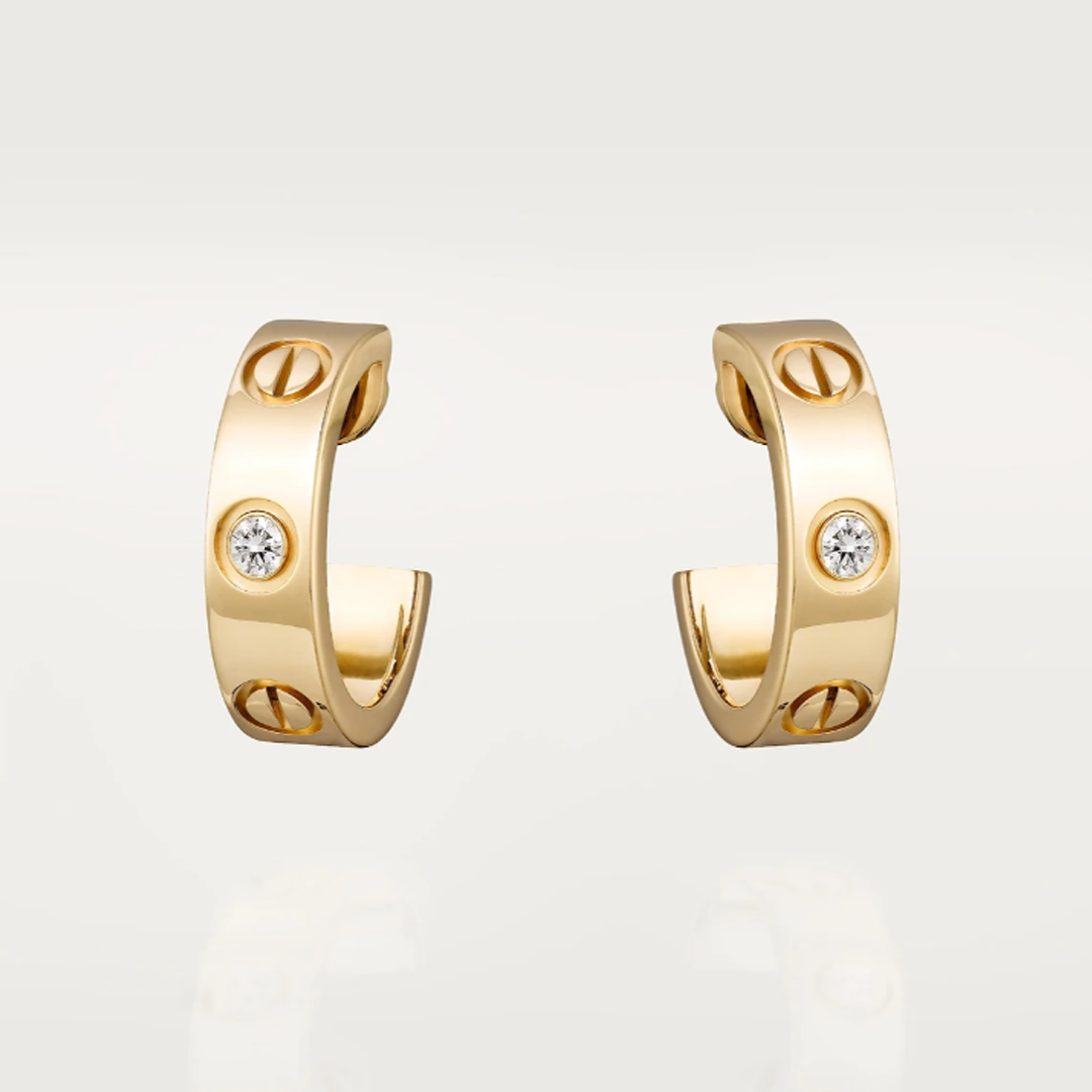 LOVE Earrings with Zircon