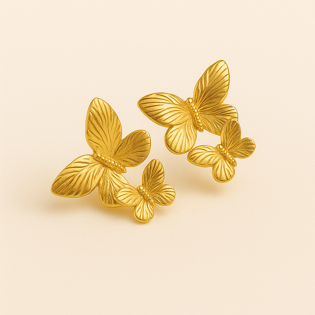 BUTTERFLY Golden Earrings
