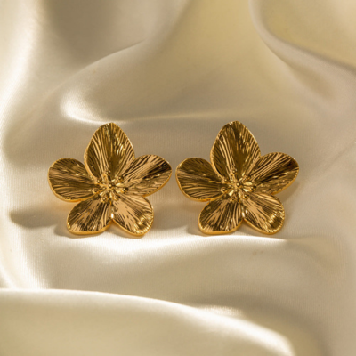 FLOWER Golden Earrings