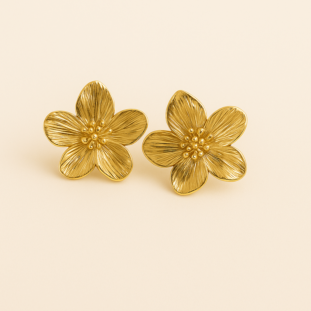 FLOWER Golden Earrings