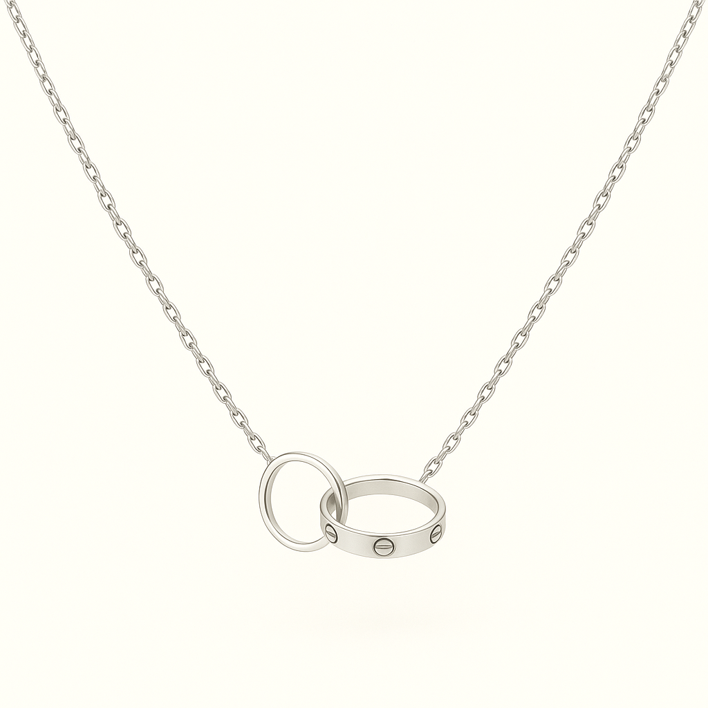 LOVE Double Ring Necklace