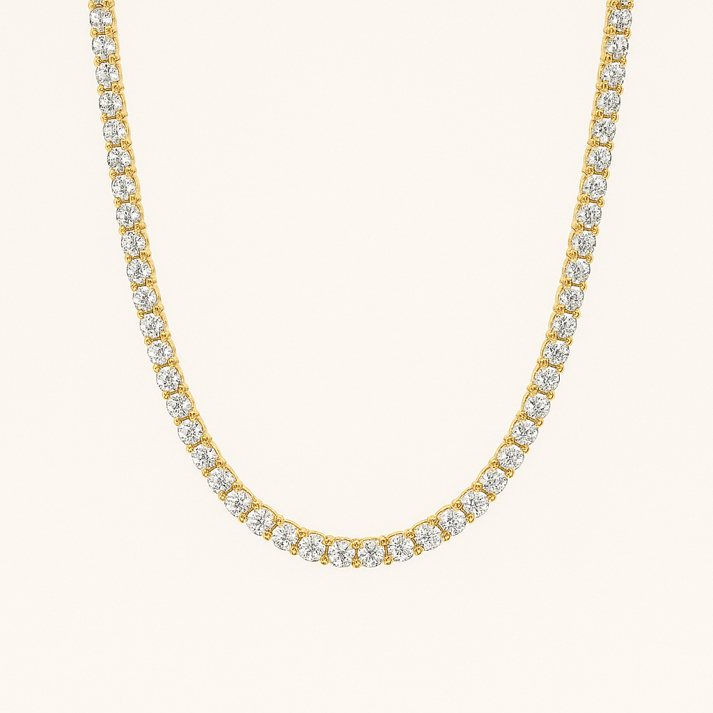 TENNIS Classic Golden Necklace