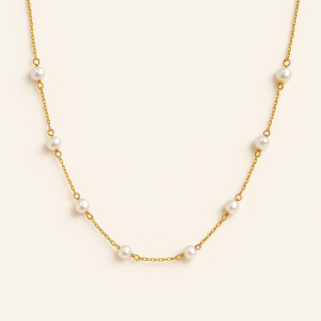 LUCY Golden Pearl Necklace