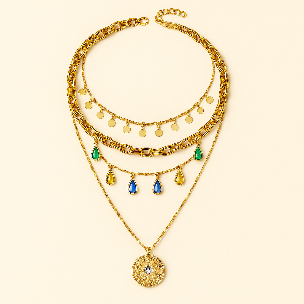 FOR HER Multi-Layer Crystal Necklace