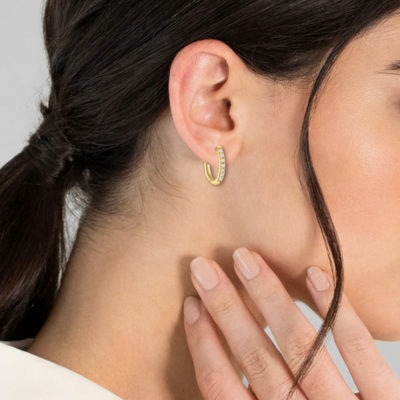 ISA Golden Hoops with Zirconia