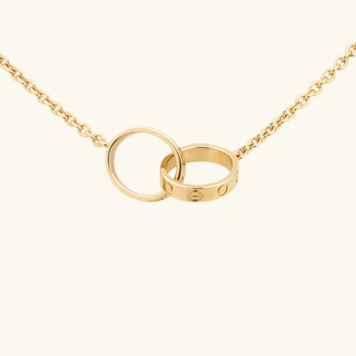 LOVE Double Ring Necklace