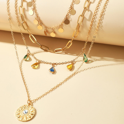 FOR HER Multi-Layer Crystal Necklace