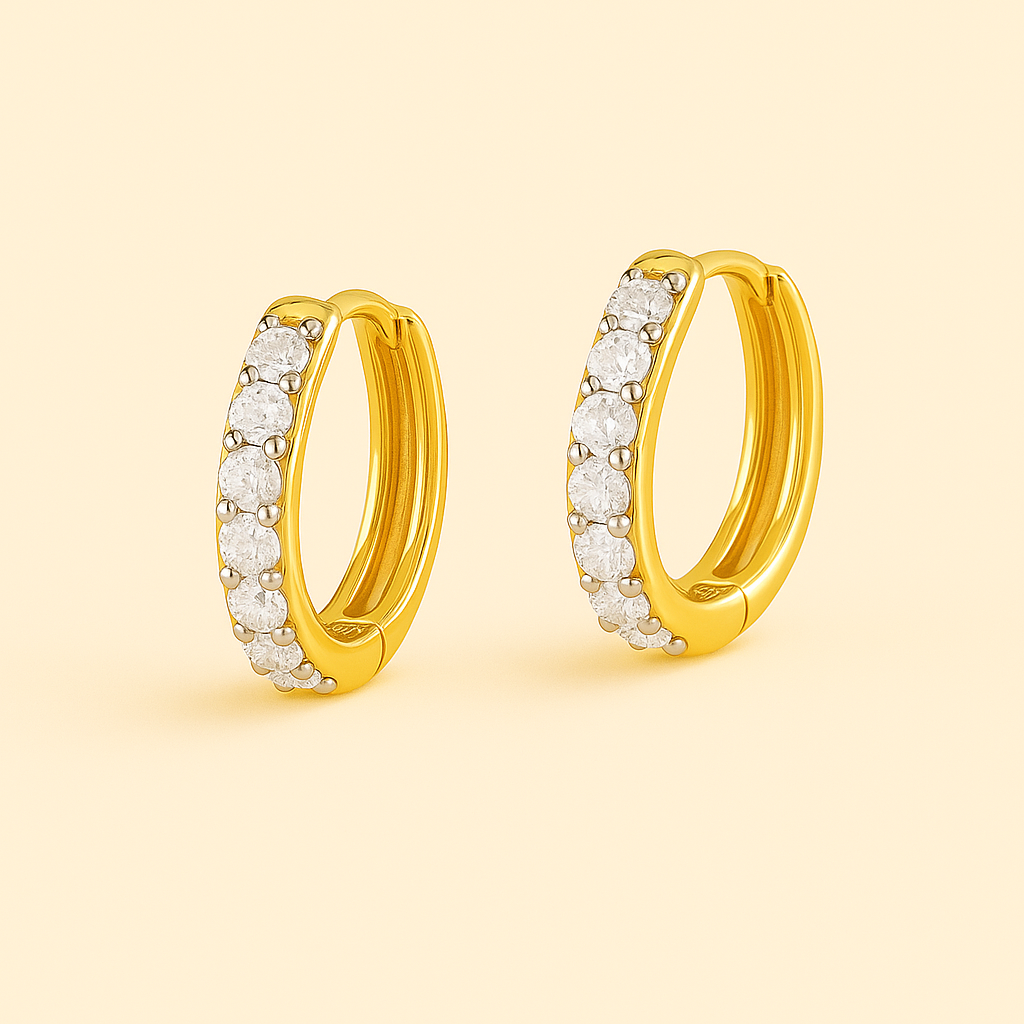 ISA Golden Hoops with Zirconia